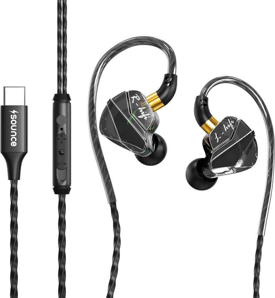 sounce Type-C Wired Earphones 14.2mm Driver - Image 2