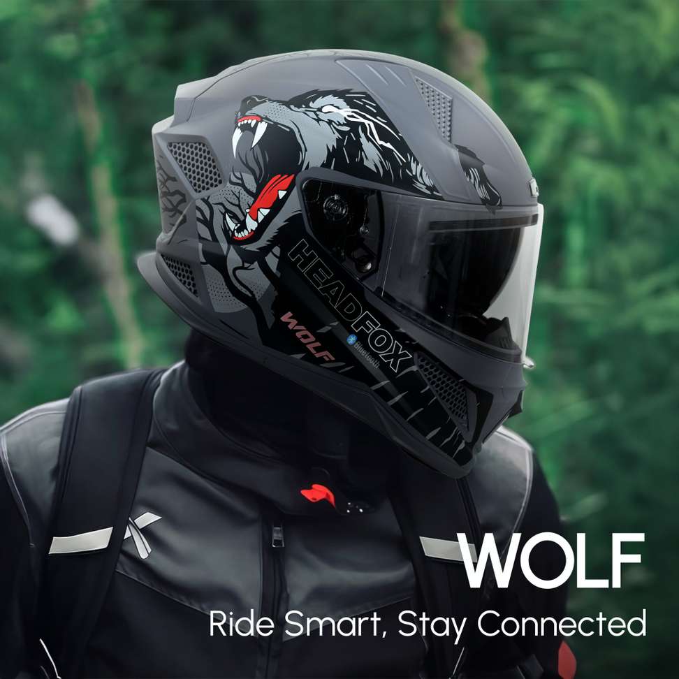 Shopsy HEADFOX N2F Wolf AI Smart Bluetooth Helmet - Image 3