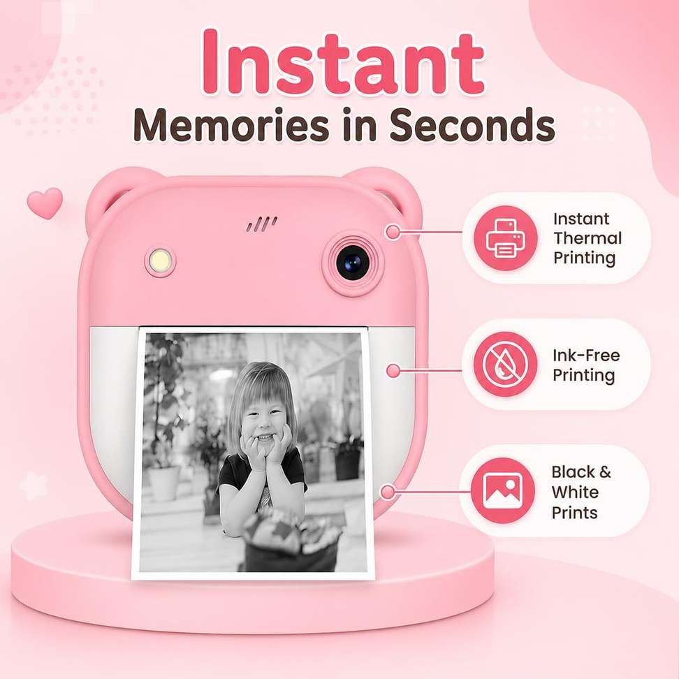 Shopsy Monex 13MP 1080P HD Kids Instant Print Camera - Image 3