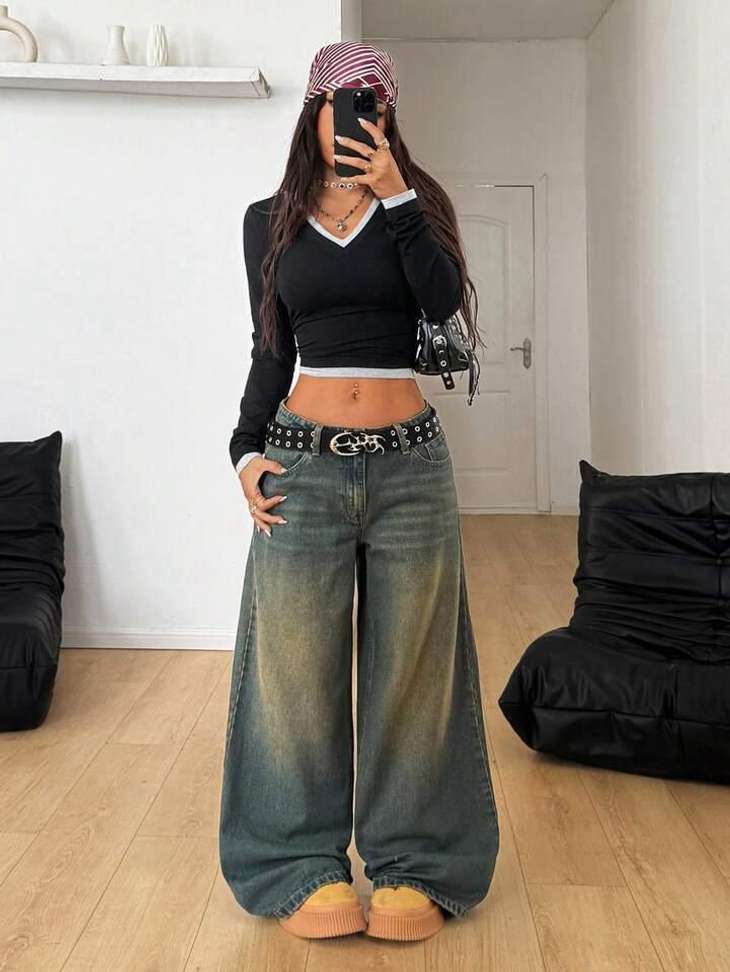 Shopsy HUNTER & HAYES Baggy Fit Women Blue Jeans - Image 5