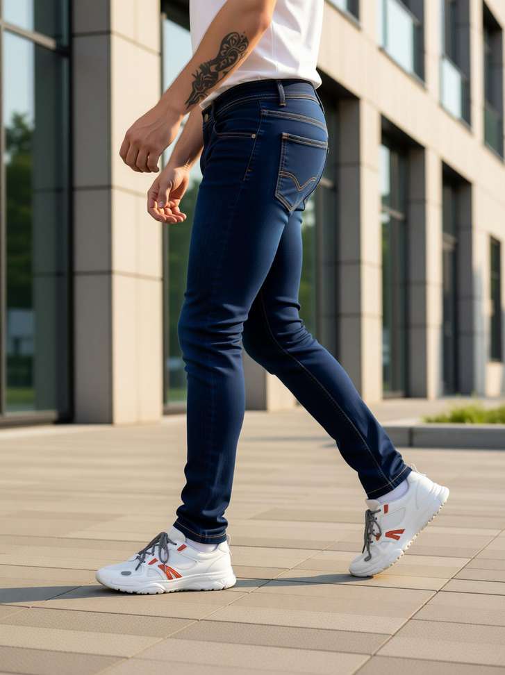 Marsh X Slim Men Blue Jeans