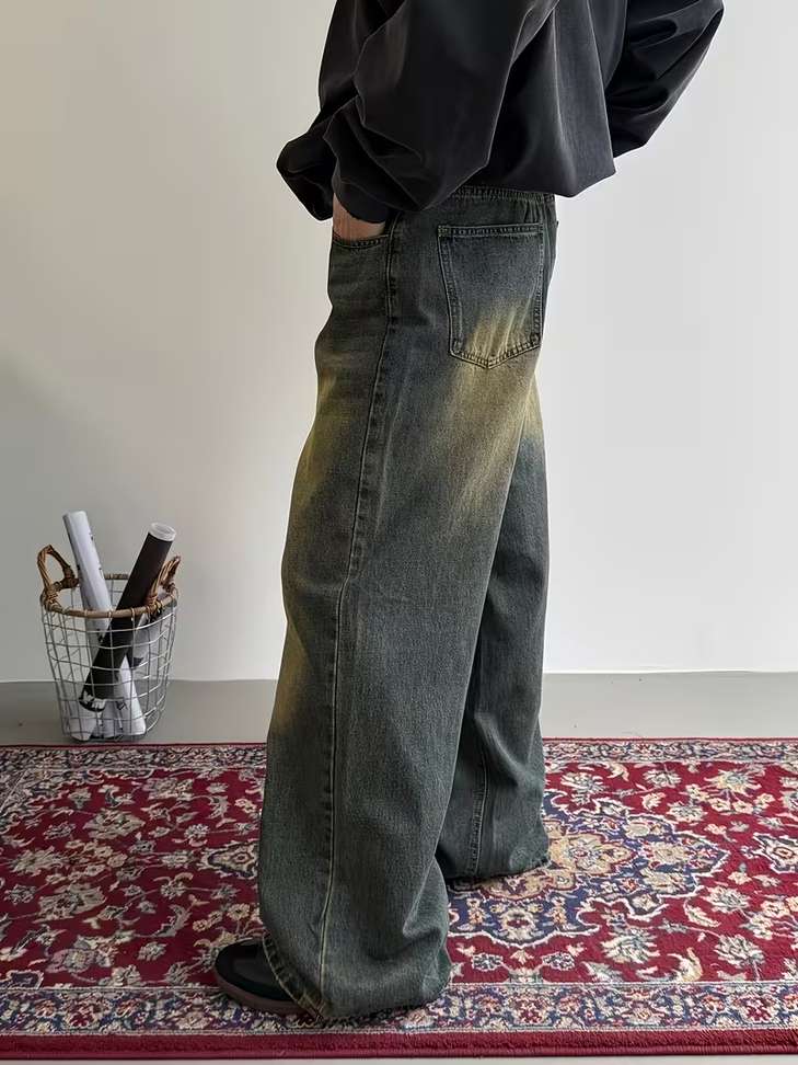 SHRIVAN Wide Leg Multicolor Jeans - Image 5