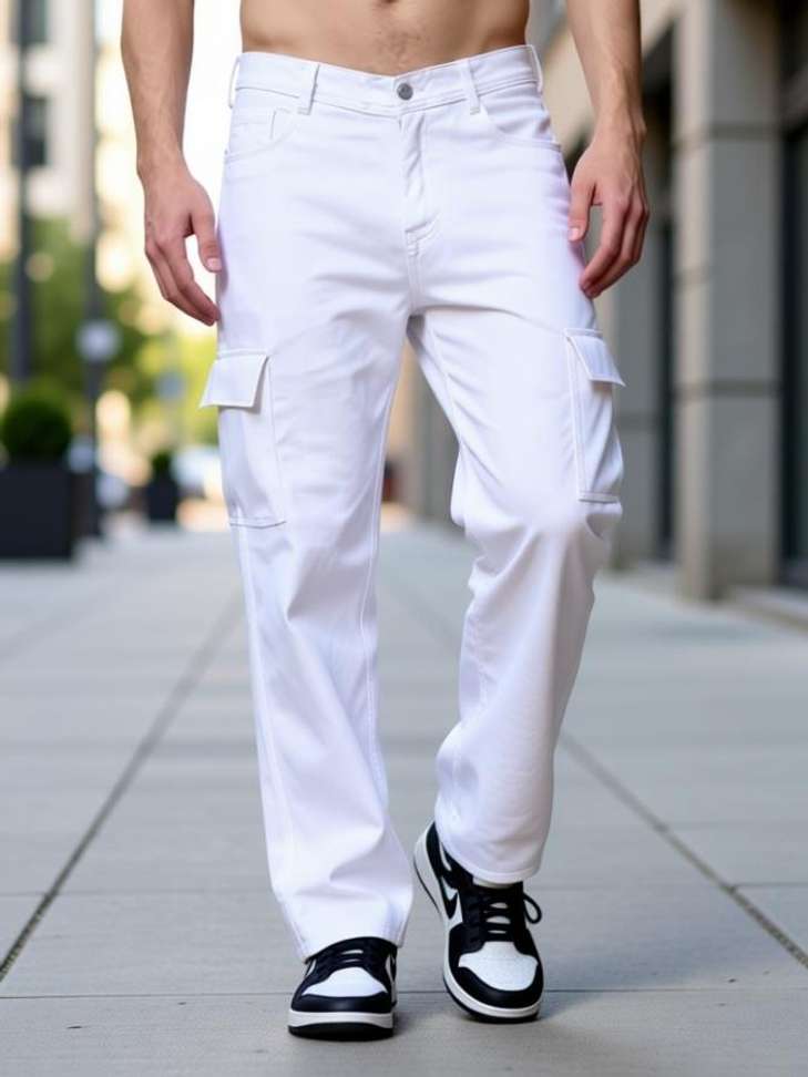 Nalaka Regular Men White Jeans