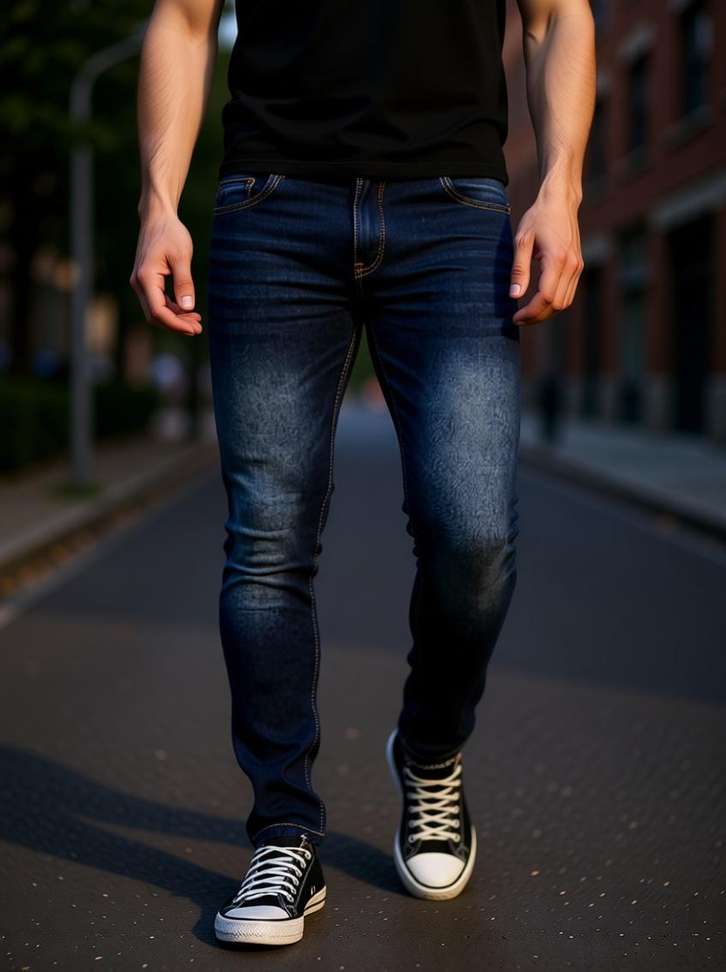 Linaria Slim Men Dark Blue Jeans