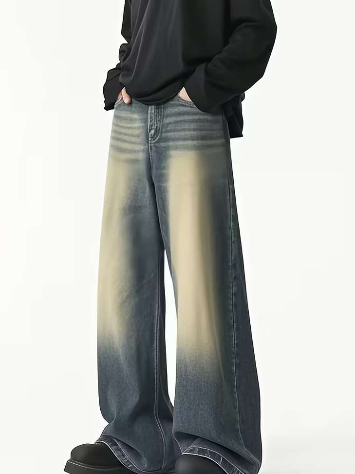 SHRIVAN Wide Leg Multicolor Jeans - Image 4