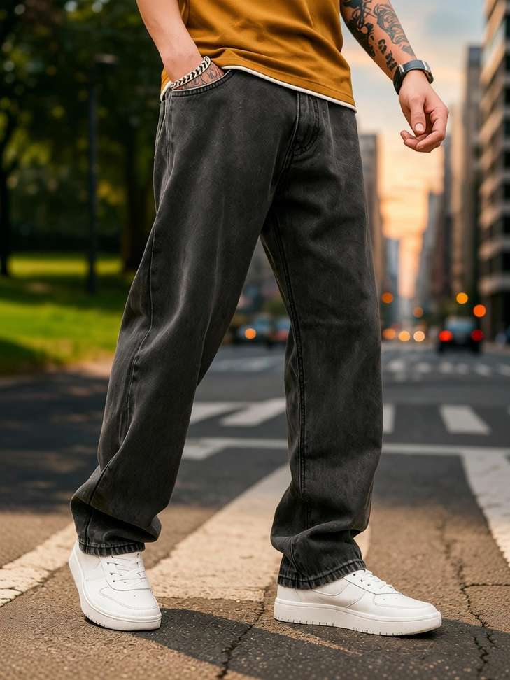 Coy Loose Fit Men Light Blue Jeans