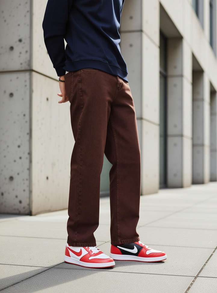 Rileyrush Boyfriend Men Brown Jeans