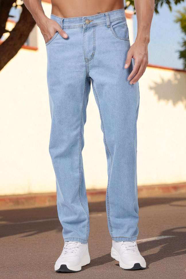 Zaysh Regular Men Light Blue Jeans