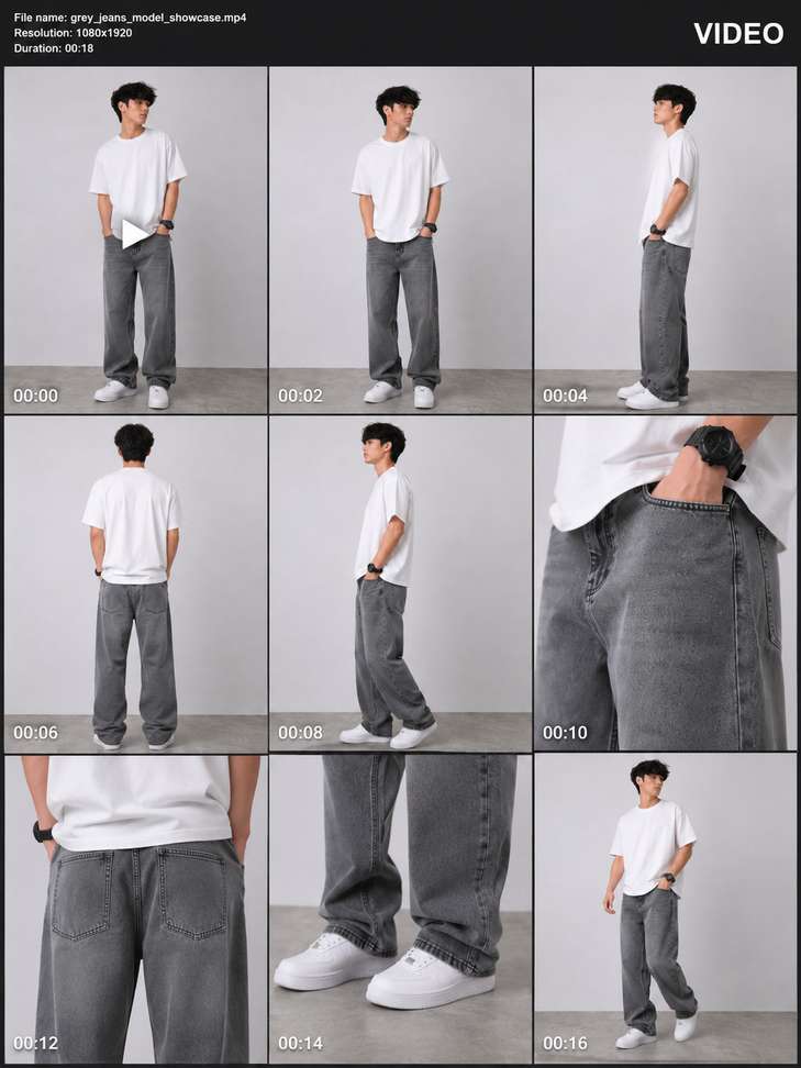 Shopsy Pahiraav Loose Fit Men Grey Jeans - Image 7