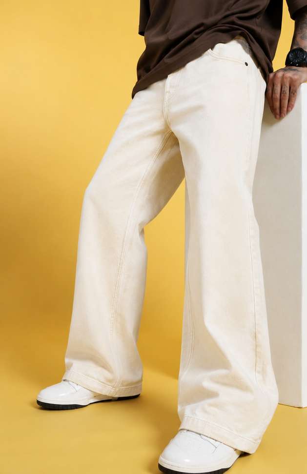 Shopsy Denim Life Loose Fit Men Beige Jeans - Image 2