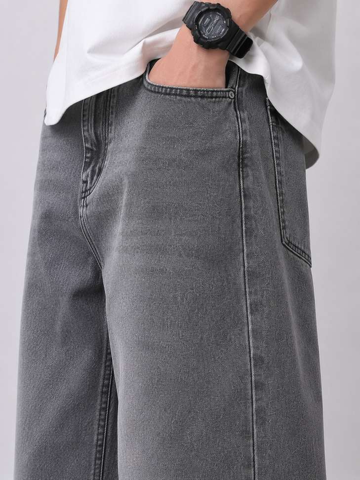 Shopsy Pahiraav Loose Fit Men Grey Jeans - Image 5