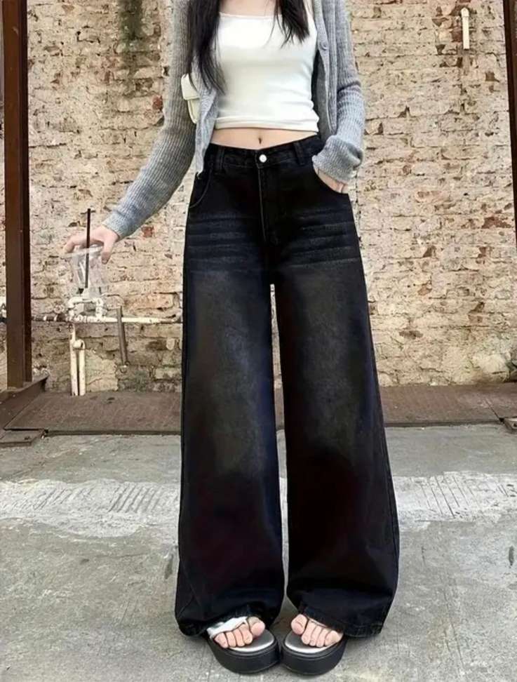 LAZZY Wide Leg Black Jeans for Women - Image 4