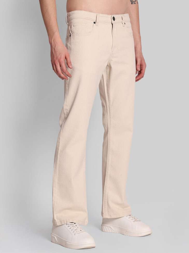 Shopsy Bene Kleed Boot-Leg Men Beige Jeans - Image 4