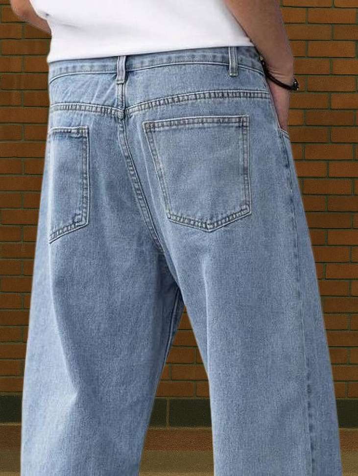Shopsy Gaucha Loose Fit Men Light Blue Jeans - Image 4