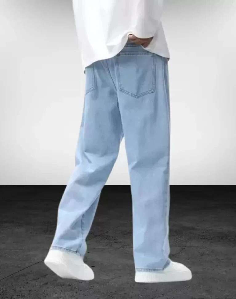 Shopsy MEIXN Loose Fit Men Light Blue Jeans - Image 3
