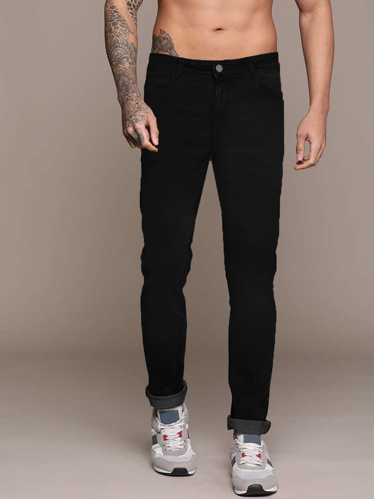 Xee Jogger Fit Men Black Jeans