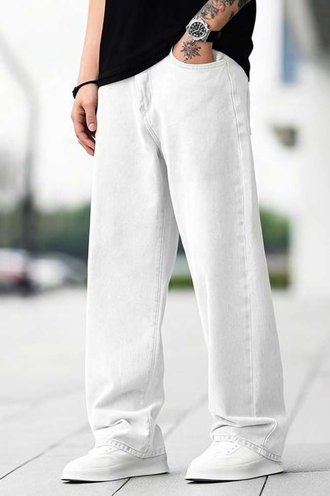 Shinik Loose Fit Men White Jeans – 87% OFF, Lowest Price ₹379 – Buy Now