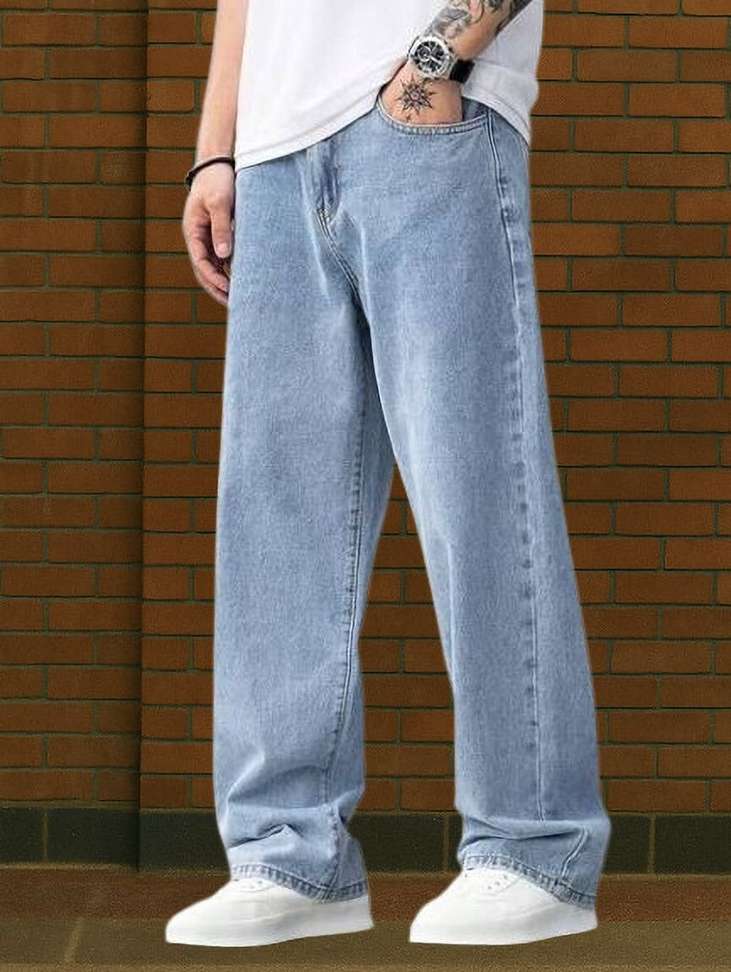 Shopsy Gaucha Loose Fit Men Light Blue Jeans - Image 2