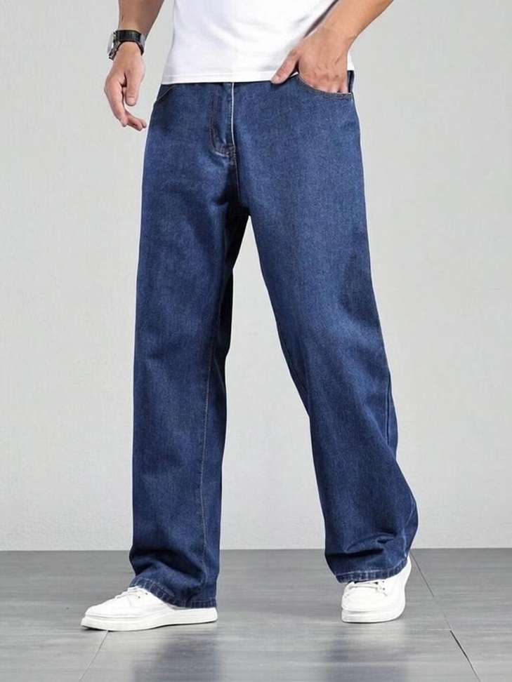 DENIM FIT Loose Fit Men Dark Blue Jeans - Buy DENIM FIT Loose Fit Men Dark Blue Jeans Online at Best Prices in India | Shopsy.in - Image 2