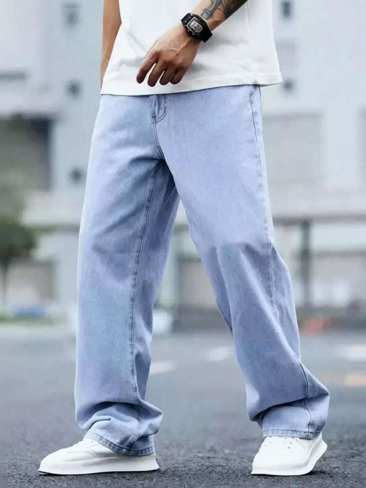 Denim Fit Regular Men Light Blue Jeans
