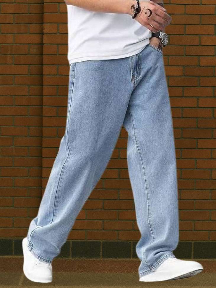 Shopsy Gaucha Loose Fit Men Light Blue Jeans - Image 3