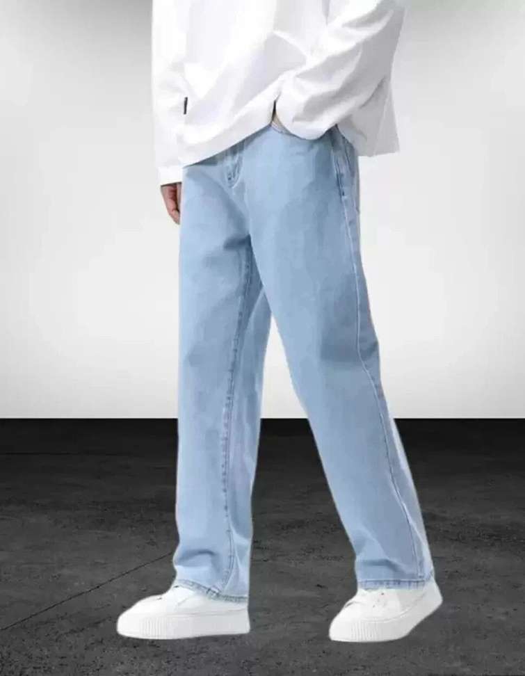 Shopsy MEIXN Loose Fit Men Light Blue Jeans - Image 4
