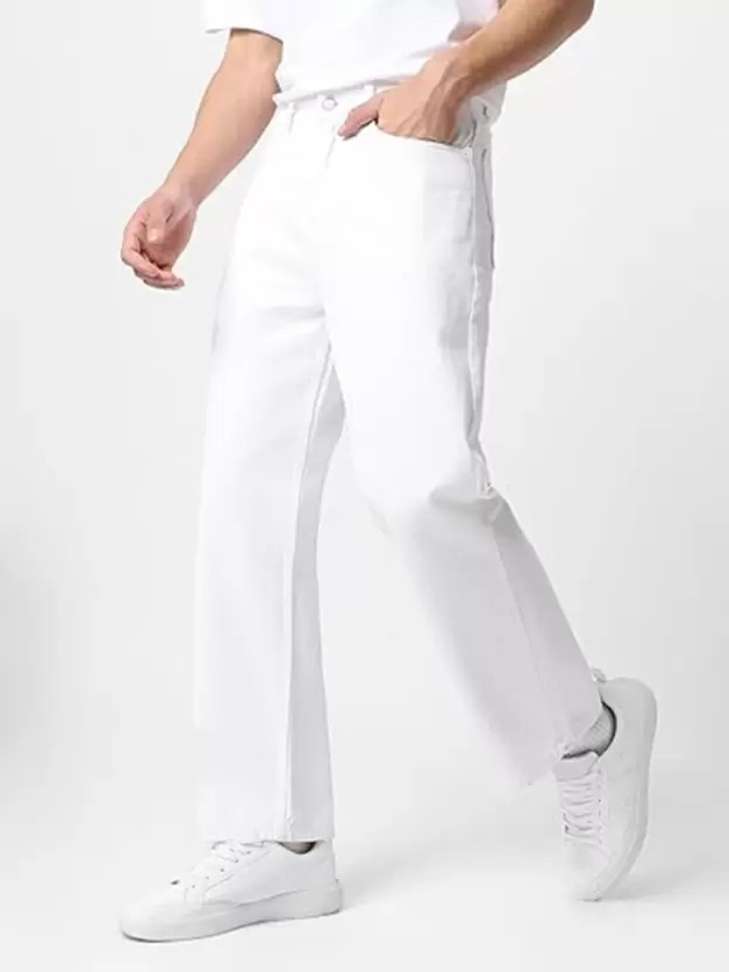 Mevan Regular Men White Jeans