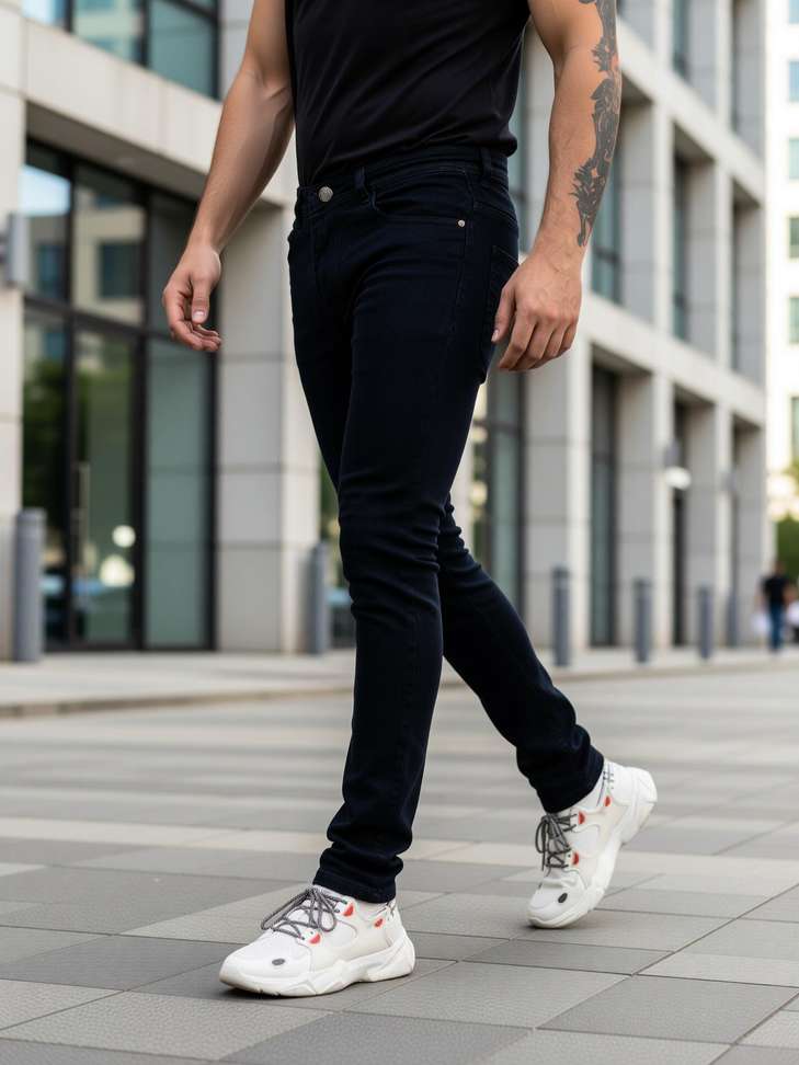 Marsh X Slim Men Black Jeans
