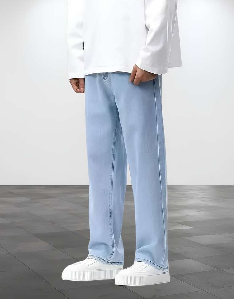 Indivane Relaxed Fit Men Light Blue Jeans