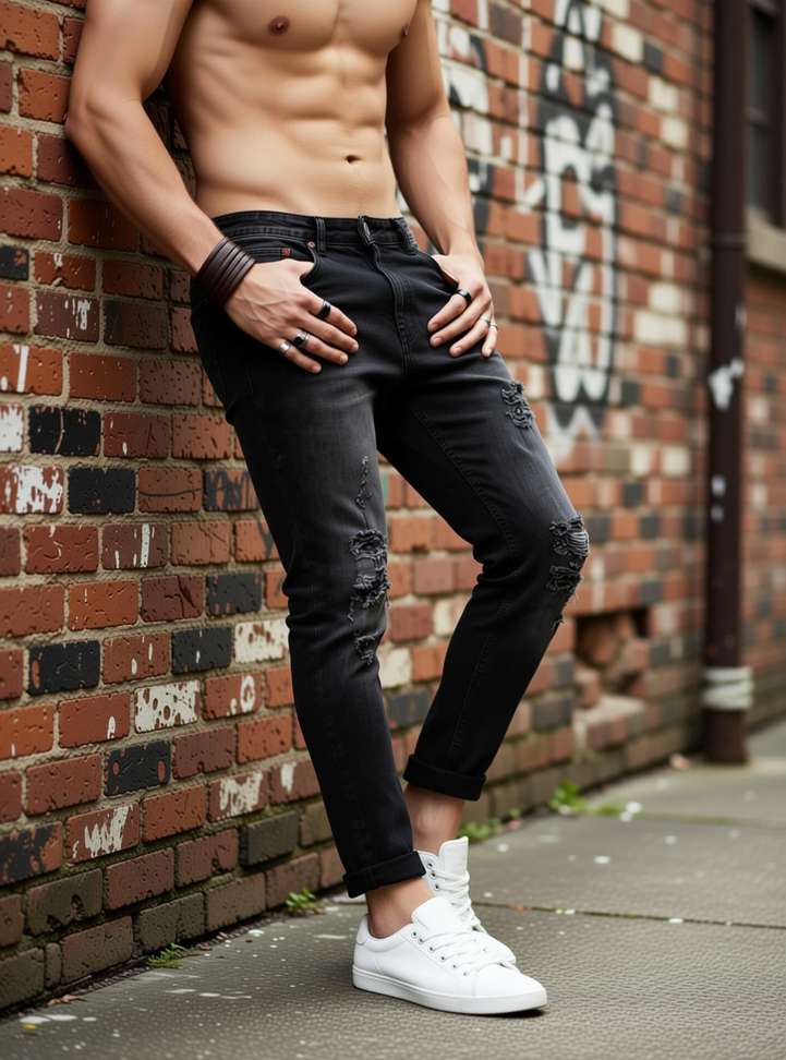 Mevan Slim Men Grey Jeans