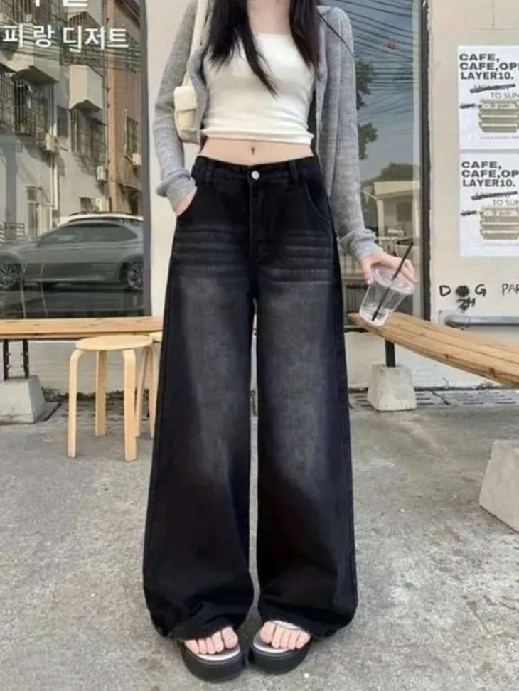 LAZZY Wide Leg Black Jeans for Women - Image 2