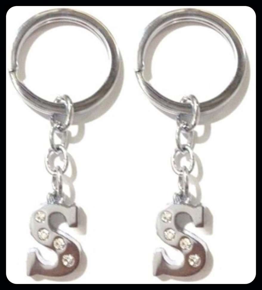 MEEKO.com Alphabet double s letter key chain for boys girls name ...