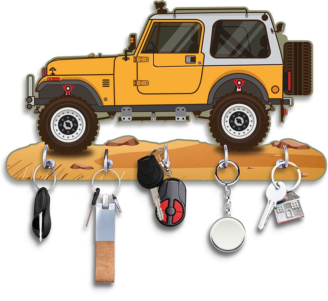 Wood Key Holder (5 Hooks)