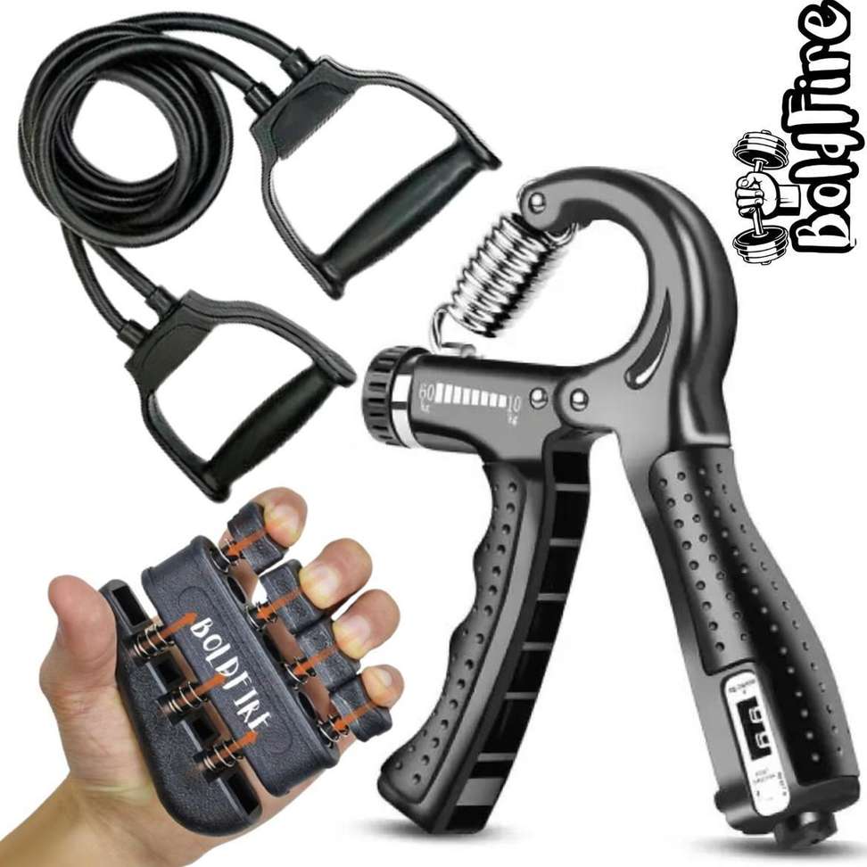 Shopsy BoldFire Combo Pack of 3 Resistance Tubes & Digital 60 kg - Image 2