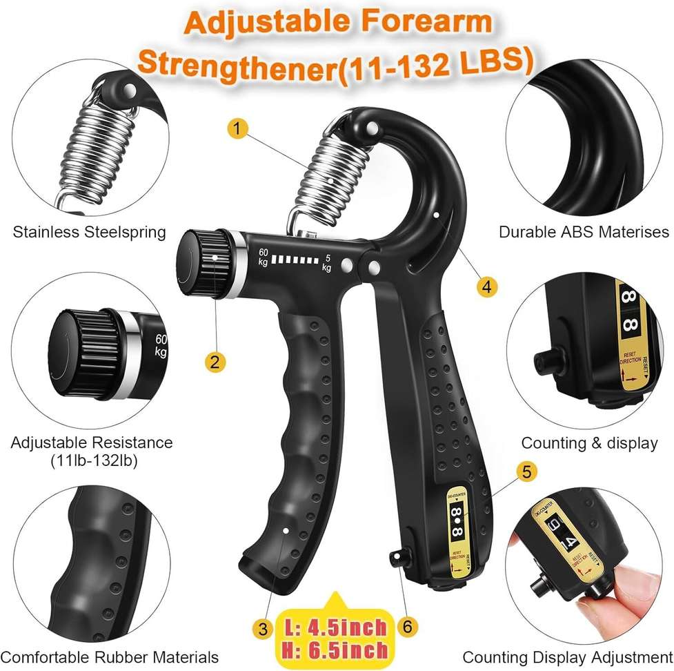 Shopsy BoldFire Combo Pack of 3 Resistance Tubes & Digital 60 kg - Image 4