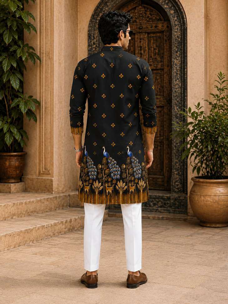 Shopsy NTIFIC Men Printed Straight Kurta - Image 5