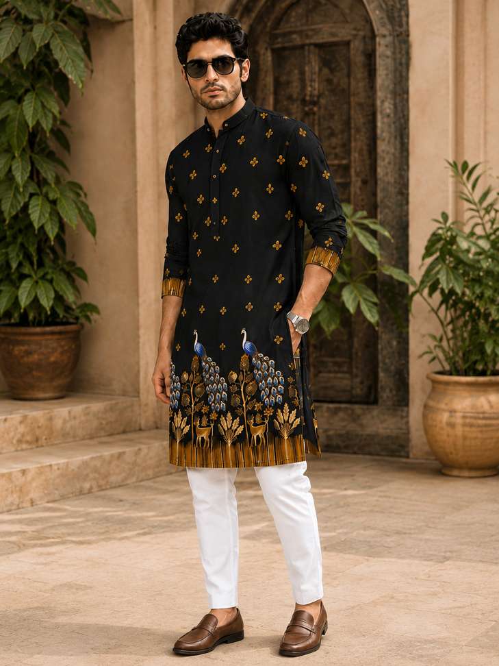 Shopsy NTIFIC Men Printed Straight Kurta - Image 4