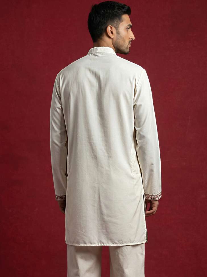 Shopsy Jompers Men Embroidered Straight Kurta - Image 3