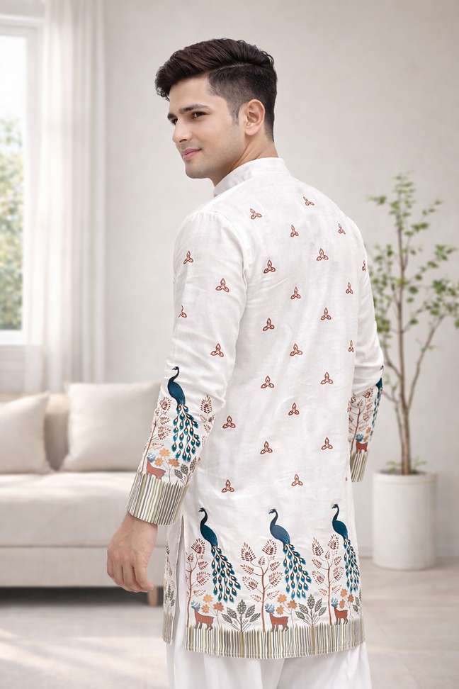 Shopsy aradhna emporium Men Animal Print Straight Kurta - Image 3