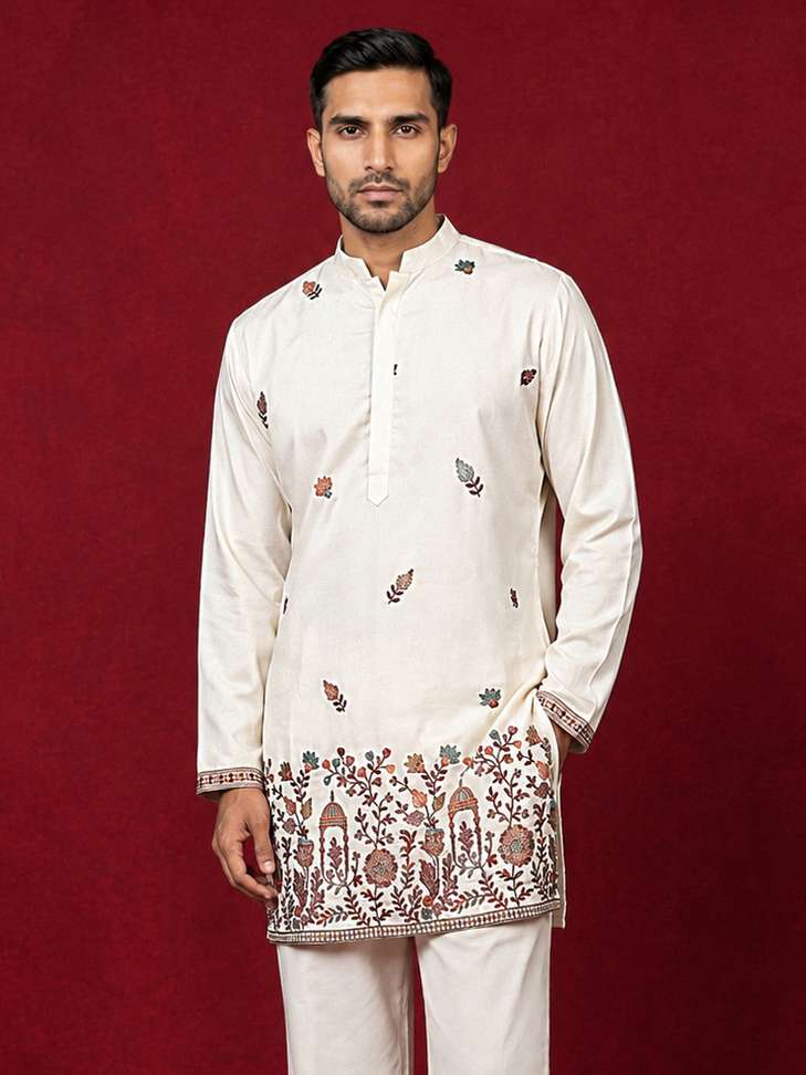 Shopsy Jompers Men Embroidered Straight Kurta - Image 5