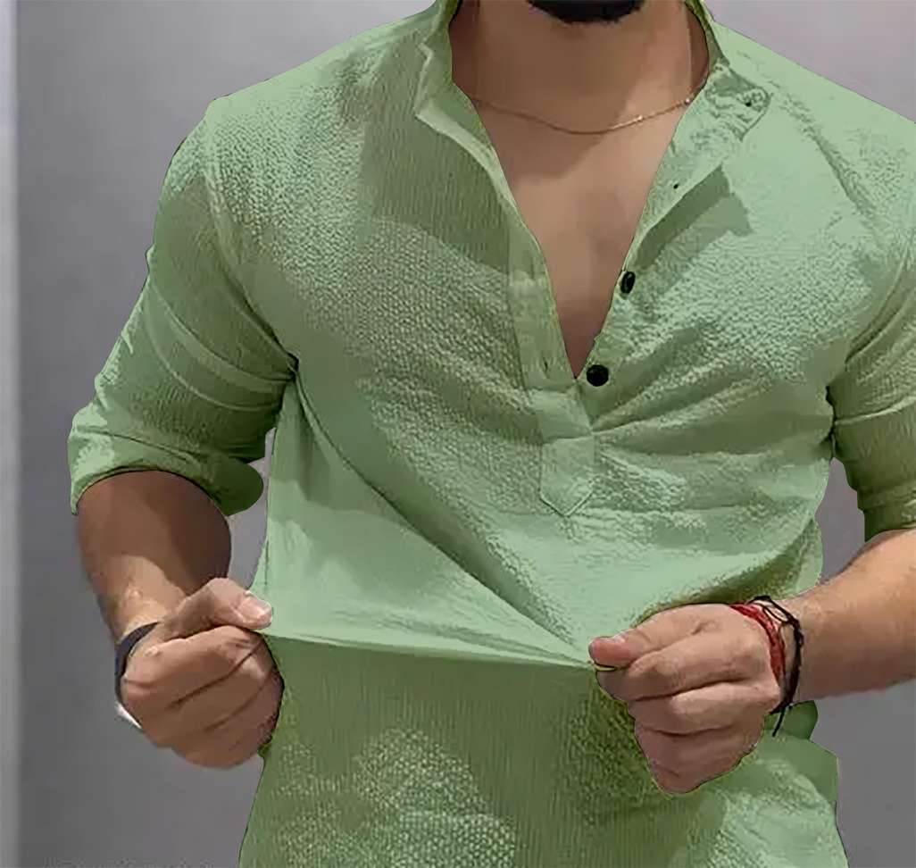 Shopsy COMBRAIDED Men Self Design Straight Kurta - Image 3
