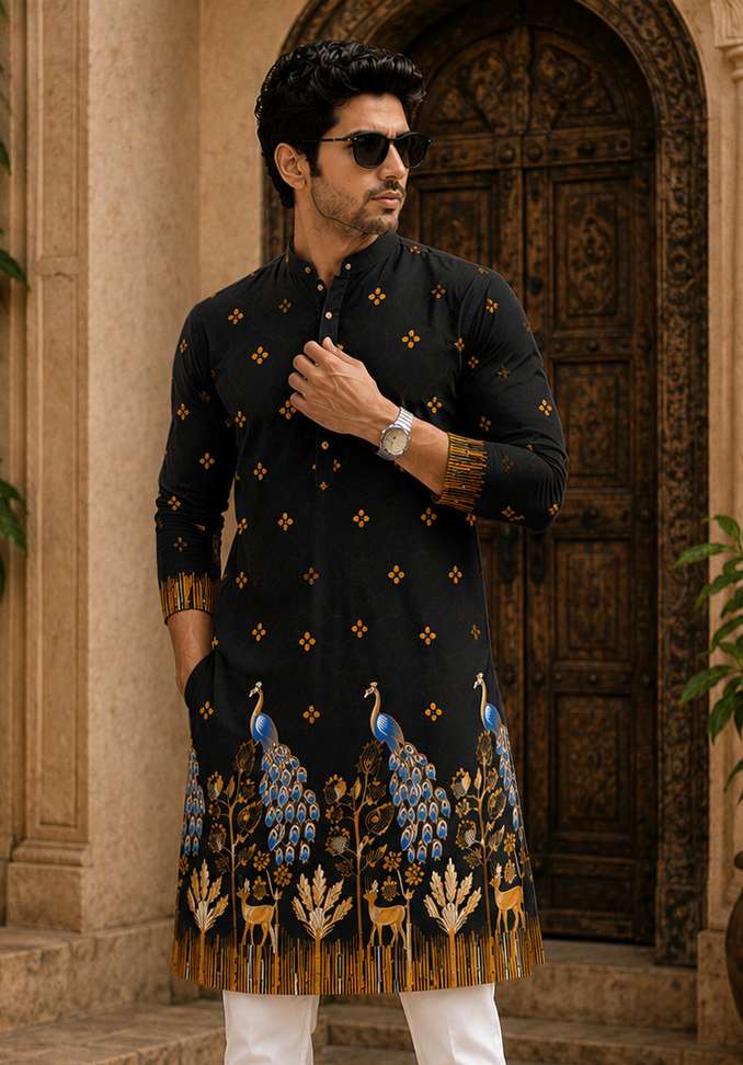Shopsy NTIFIC Men Printed Straight Kurta - Image 2