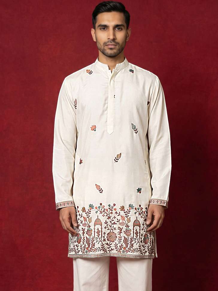 Shopsy Jompers Men Embroidered Straight Kurta - Image 6