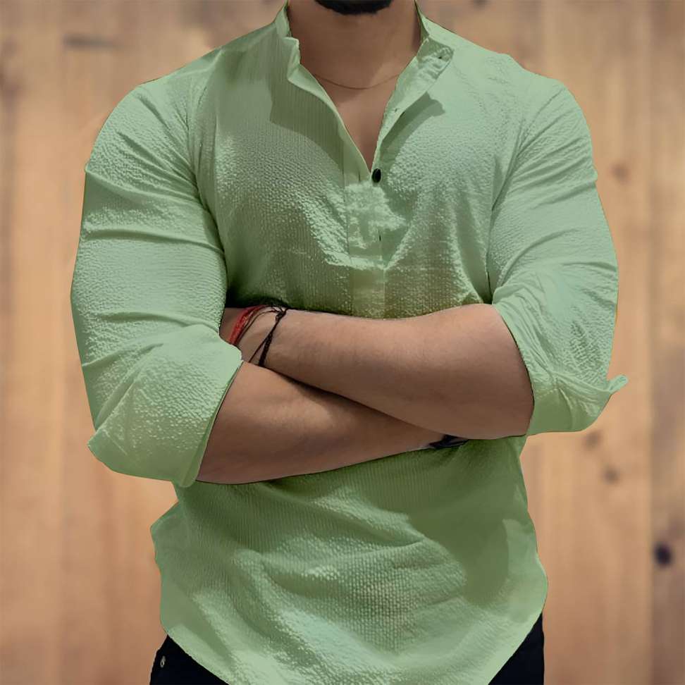 Shopsy COMBRAIDED Men Self Design Straight Kurta - Image 4