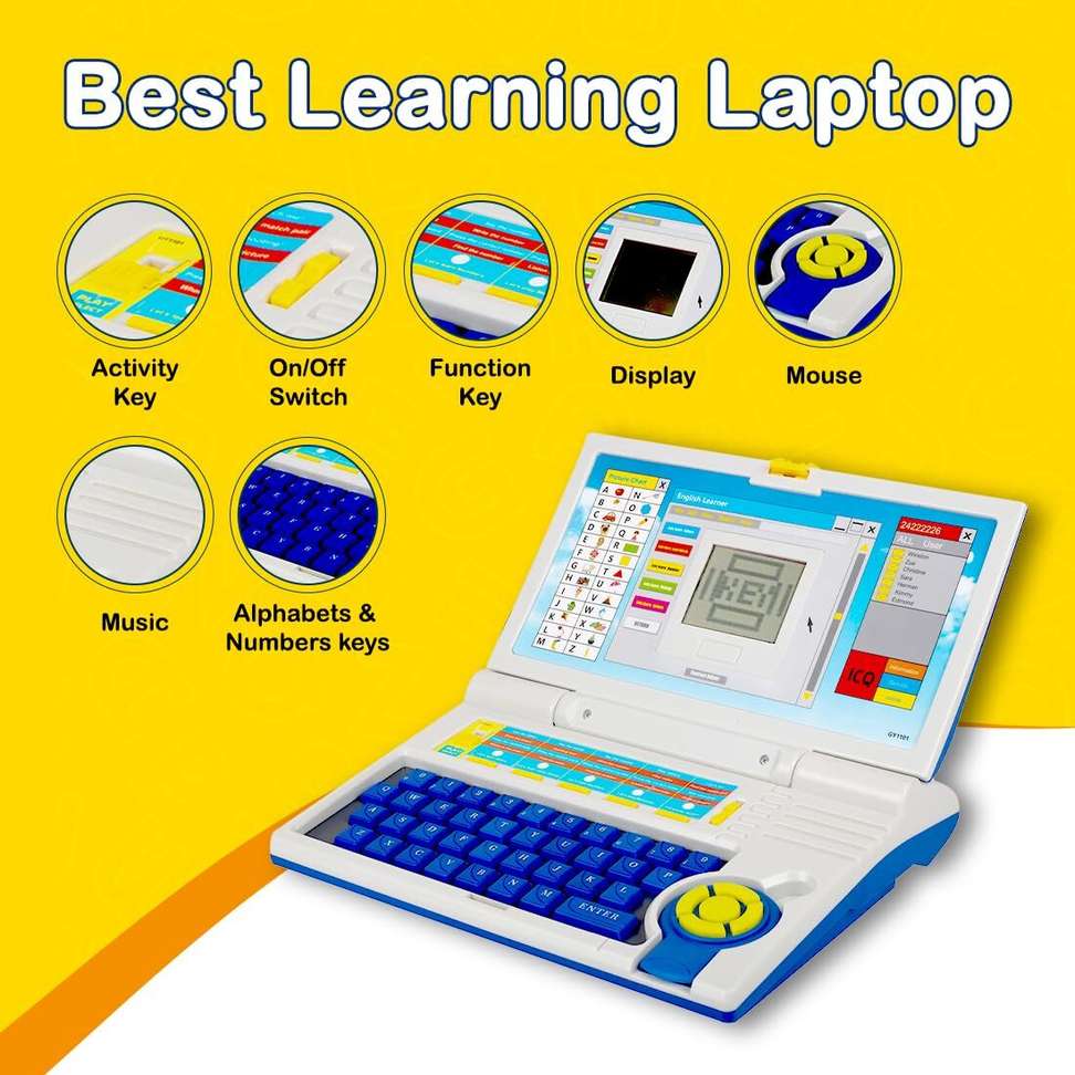 Kidzblend English Learner Educational Laptop Toy with 20 Learning ...