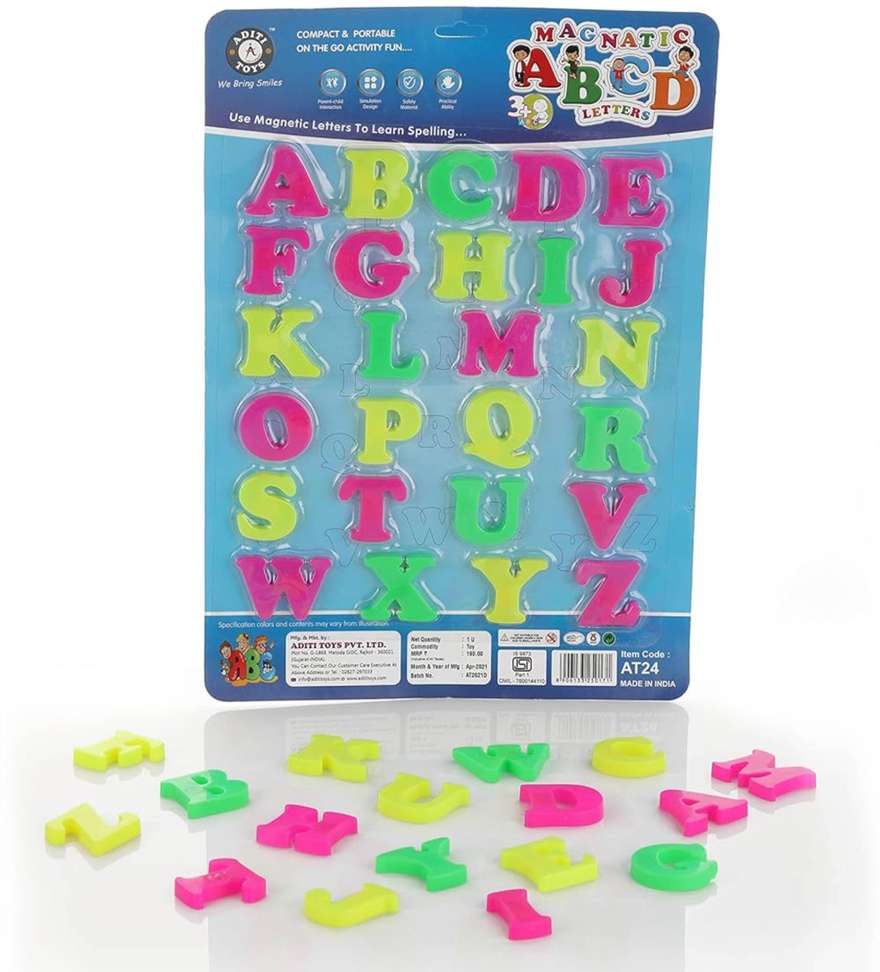 Aditi Toys Magnetic Learning Alphabet - ABCD Magnetic Letters for Kids ...