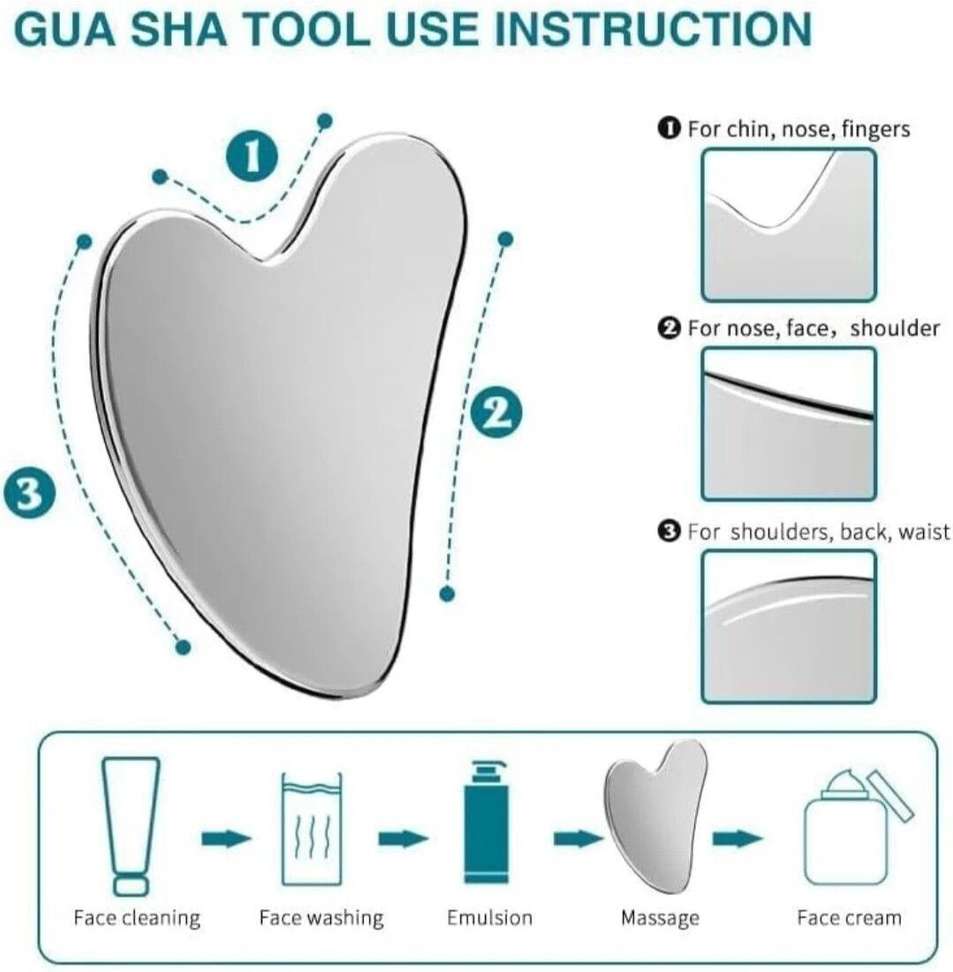 Shopsy Qudsia Heart Shape 01 Gua Sha Massager - Image 5