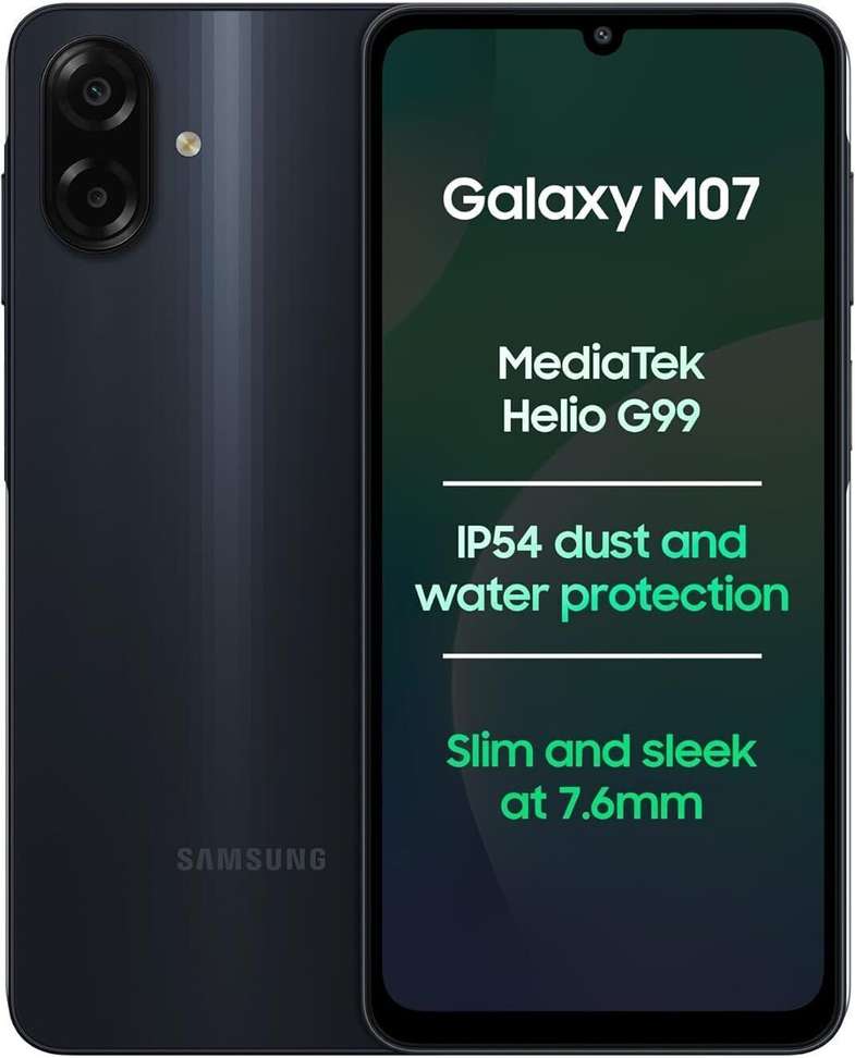Samsung Galaxy M07 Black 64 Gb