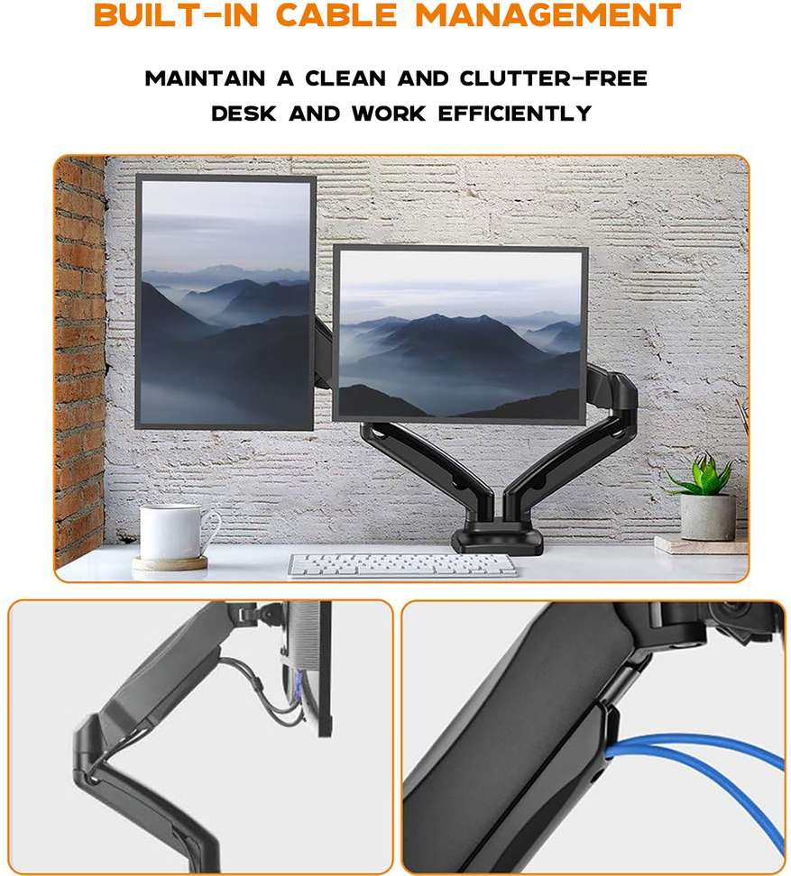 Shopsy SYGA DualArm Monitor Stand Black - Image 3
