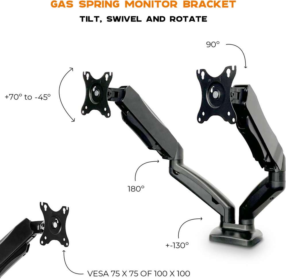Shopsy SYGA DualArm Monitor Stand Black - Image 6